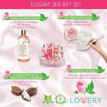 Load image into Gallery viewer, Spa Gift Basket - Wild Rose & Raspberry Leaf in Bath Caddy