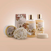 Load image into Gallery viewer, Home Spa Gift Basket - Honey Almond Scent - Luxury Bath Set