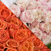 Load image into Gallery viewer, Orange & Blush Pink Roses