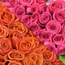 Load image into Gallery viewer, Orange & Hot Pink Roses