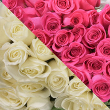 Load image into Gallery viewer, White &  Hot Pink Roses