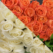 Load image into Gallery viewer, White & Orange Roses