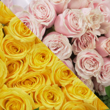 Load image into Gallery viewer, Yellow &  Blush Pink Roses