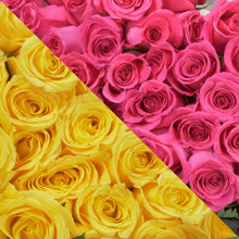 Load image into Gallery viewer, Yellow &  Hot Pink Roses