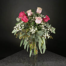 Load image into Gallery viewer,  6 Roses / Vase / Fancy