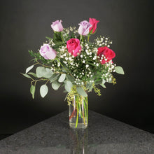 Load image into Gallery viewer,  6 Roses / Vase / Fancy