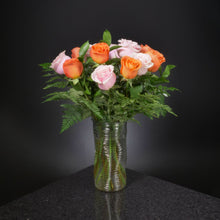 Load image into Gallery viewer, Orange & Blush Pink Roses