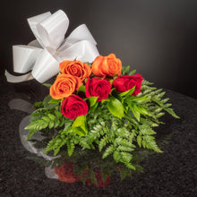 Load image into Gallery viewer, Red Orange Roses 6 Roses / Hand-Tied / Basic