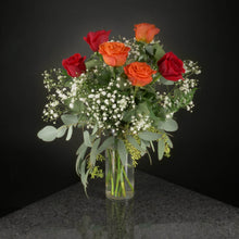 Load image into Gallery viewer,  6 Roses / Vase / Fancy