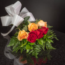 Load image into Gallery viewer, Red Peach Roses 6 Roses / Hand-Tied / Basic