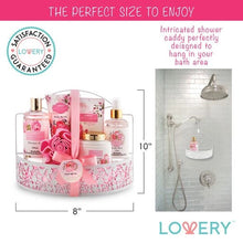 Load image into Gallery viewer, Spa Gift Basket - Wild Rose &amp; Raspberry Leaf in Bath Caddy