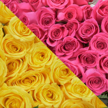 Load image into Gallery viewer, Yellow &amp;  Hot Pink Roses