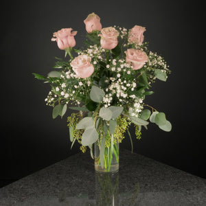  6 Roses / Vase / Fancy