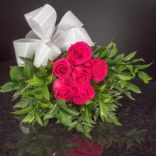 Load image into Gallery viewer, Hot Pink Roses 6 Roses / Hand-Tied / Basic
