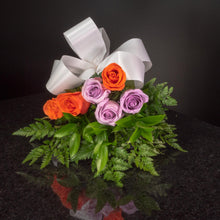 Load image into Gallery viewer, Orange Lavender Roses 6 Roses / Hand-Tied / Basic
