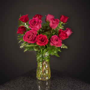  12 Roses / Vase / Basic