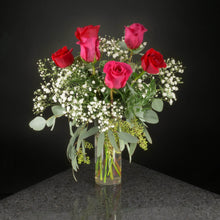 Load image into Gallery viewer,  6 Roses / Vase / Fancy