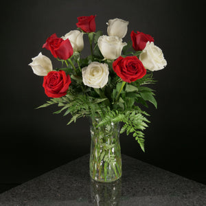  12 Roses / Vase / Basic