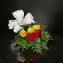 Load image into Gallery viewer, Red Yellow Roses 6 Roses / Hand-Tied / Basic