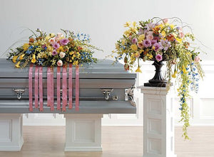 Spring Casket Spray and Stand
