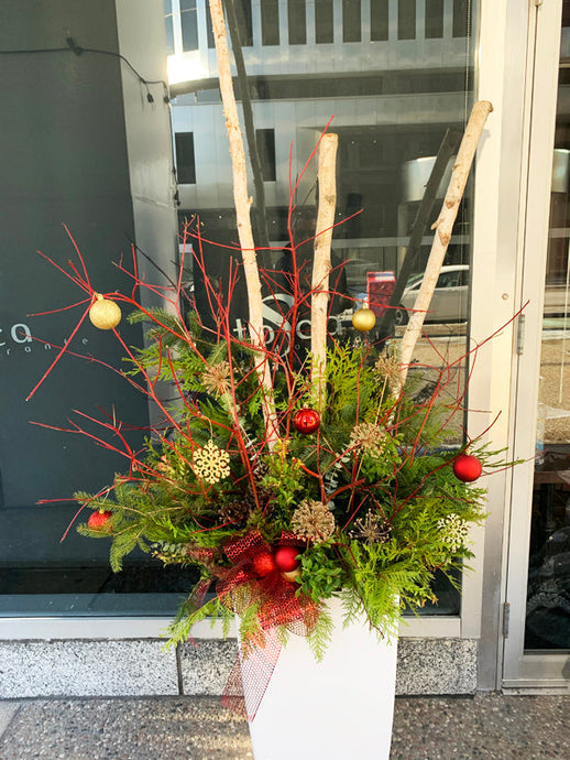 Large Exterior Christmas Planter