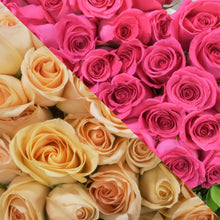Load image into Gallery viewer, Peach &amp; Hot Pink Roses