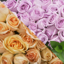 Load image into Gallery viewer, Peach &amp; Lavender Roses