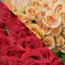 Load image into Gallery viewer, Red &amp; Peach Roses