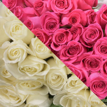 Load image into Gallery viewer, White &amp;  Hot Pink Roses