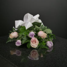 Load image into Gallery viewer, Blush Pink Lavender Roses 6 Roses / Hand-Tied / Basic
