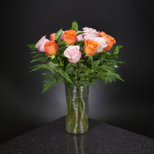 Load image into Gallery viewer, Orange &amp; Blush Pink Roses