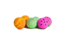 Load image into Gallery viewer, i am fun | mini-bath bombs set | honeydew mango watermelon