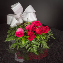Load image into Gallery viewer, Red Hot Pink Roses 6 Roses / Hand-Tied / Basic