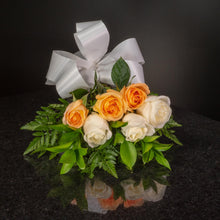 Load image into Gallery viewer, White Peach Roses 6 Roses / Hand-Tied / Basic