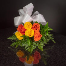 Load image into Gallery viewer, Yellow Orange Roses 6 Roses / Hand-Tied / Basic